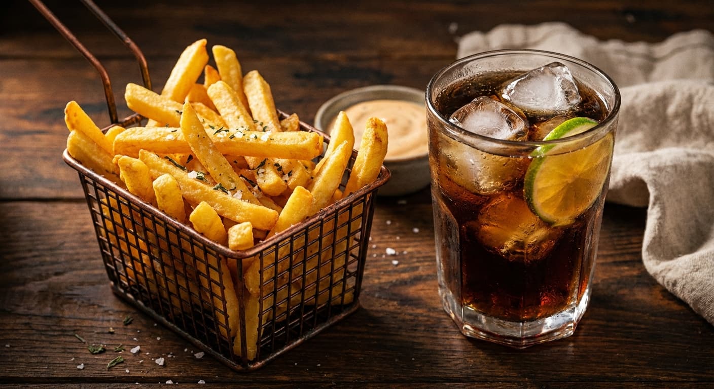 ポテトとドリンク